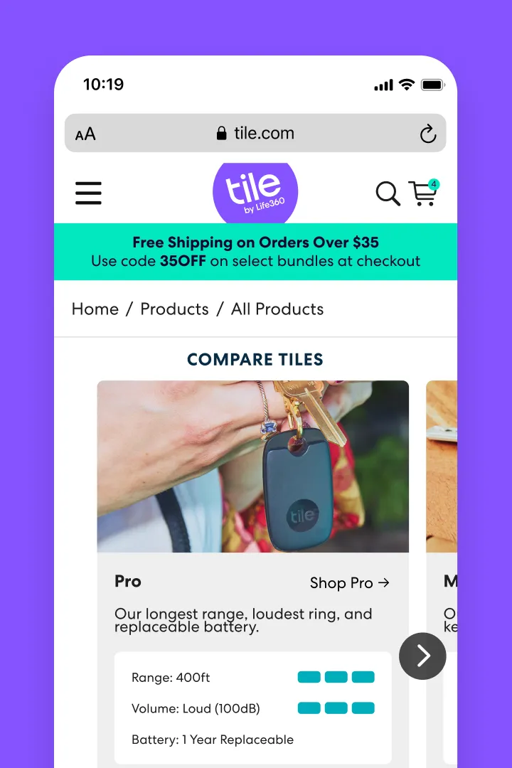 Tile.com redesign