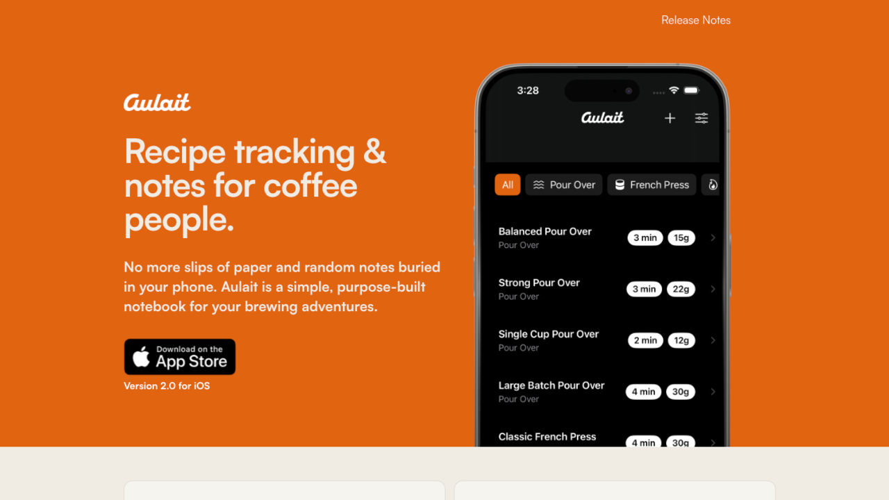 Au Lait — Landing Page